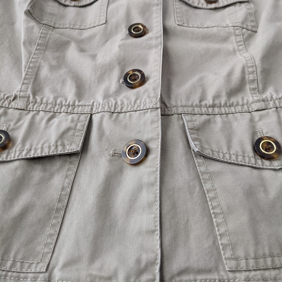 Banana Republic Khaki Bomber Jacket - Sz. Small - Picture 2 of 9